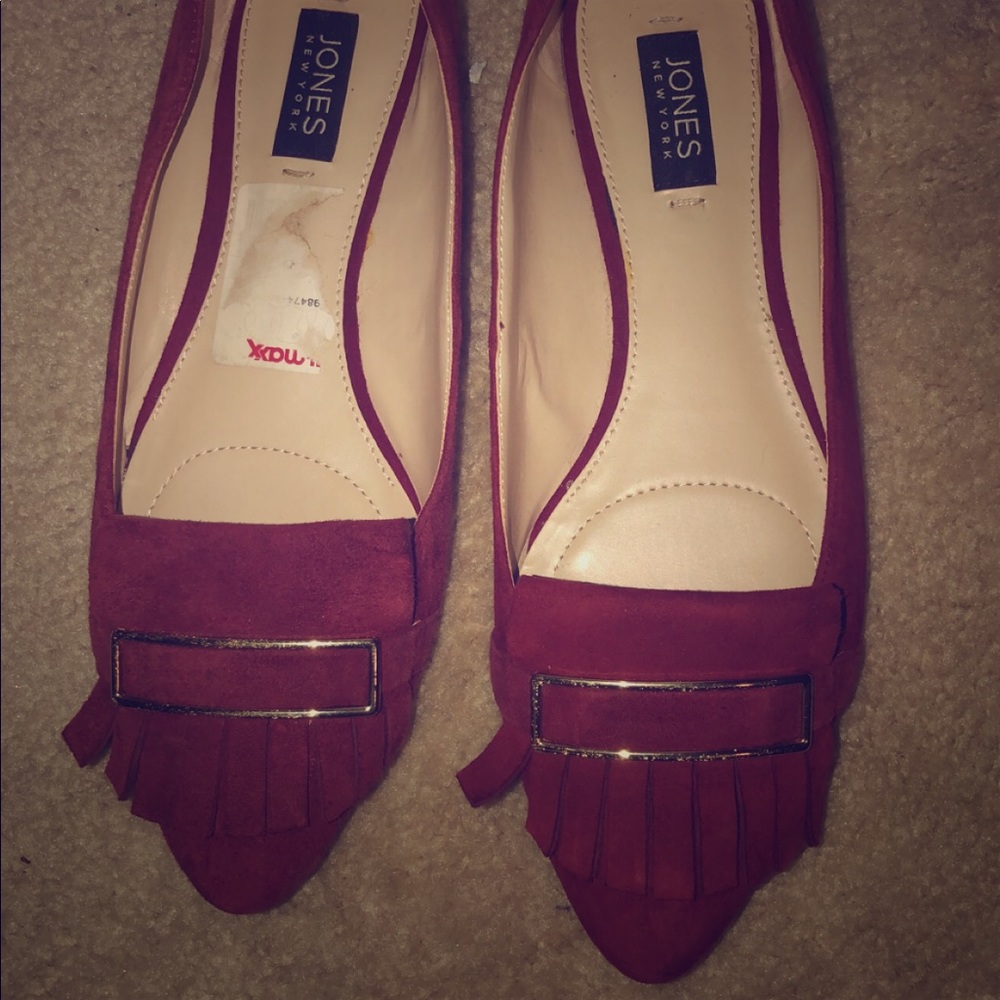 Red Casual Flats